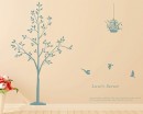 Tree, Birds with Quotes Wall Decal Vinyl Tree Art Stickers